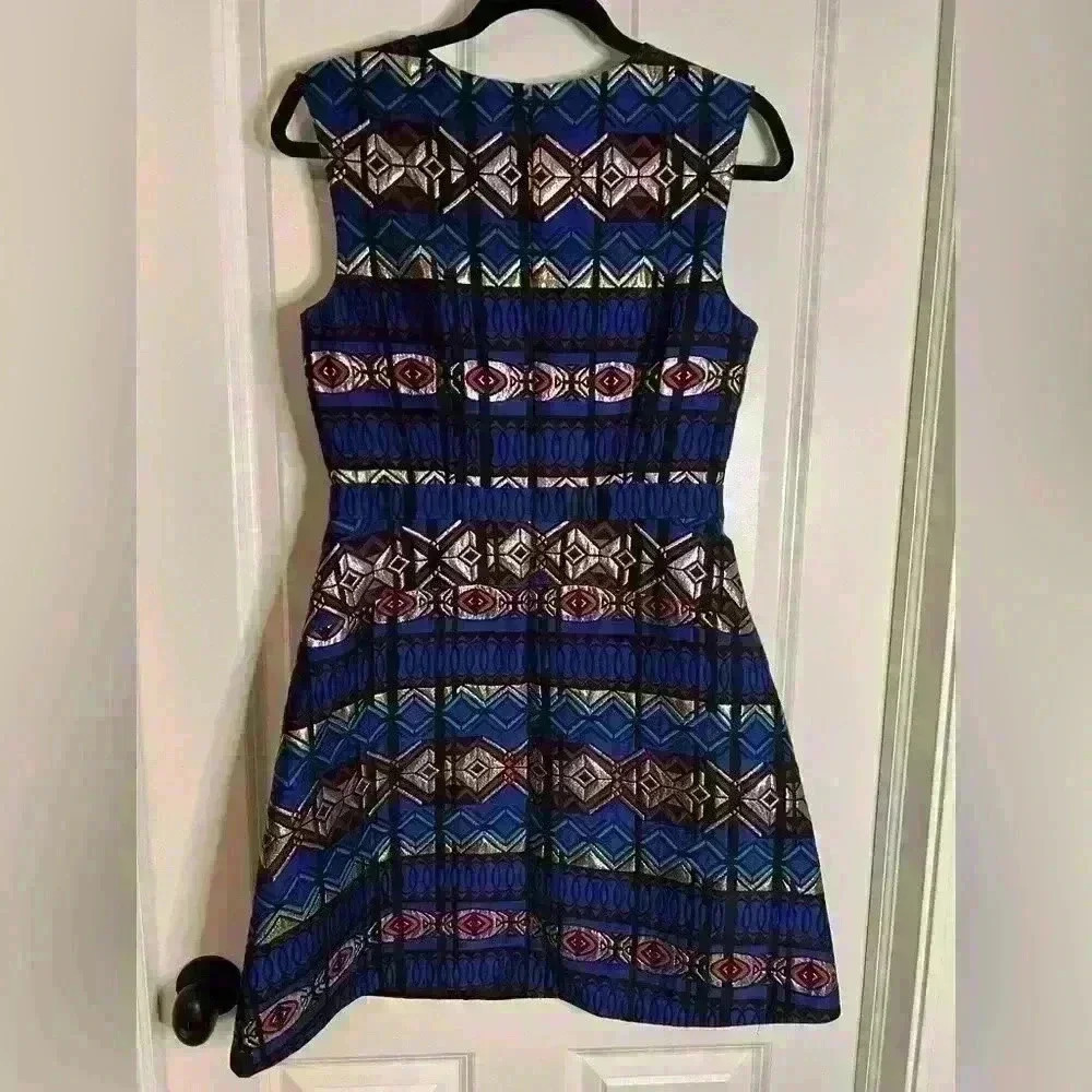 J.Crew Textured Windowpane Sleeveless A-line Dress - Picture 9 of 12